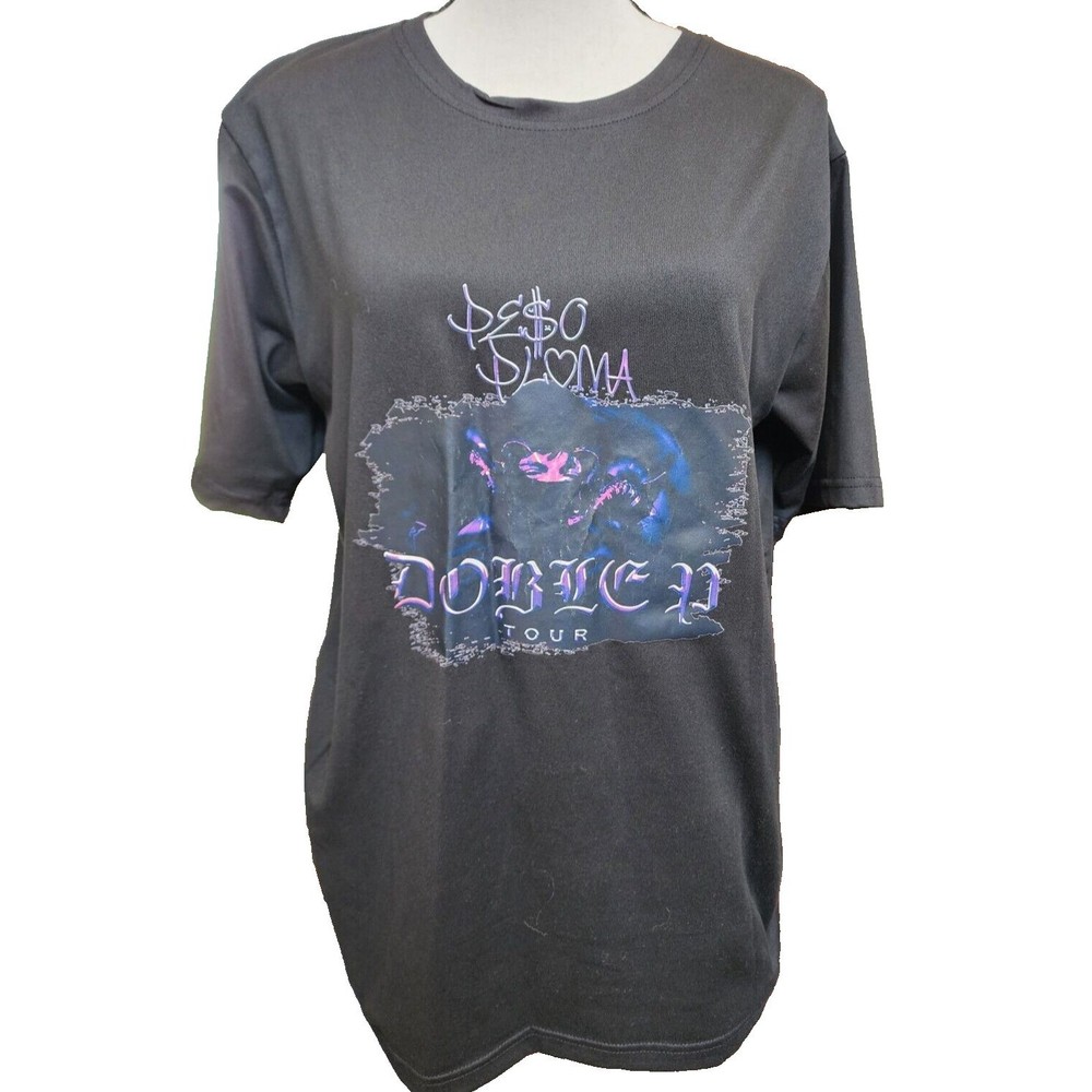 Peso Pluma Doble P Tour T-shirt 2 Sided Black Size Medium Mexican Music Band
